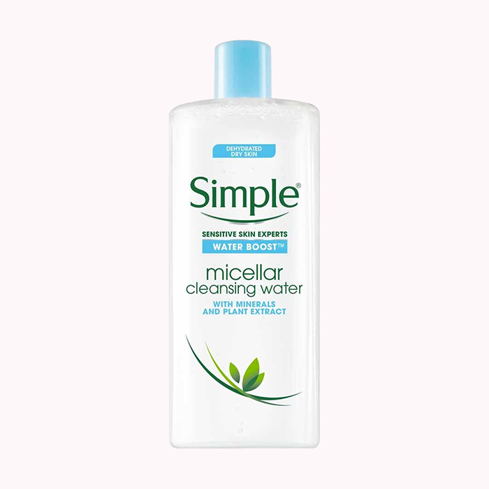 محلول پاک کننده میسلار سیمپل مدل water boost مخصوص پوست خشک و حساس